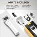 Hair Clippers Men Kibiy Beard Trimmer for Men Hair Trimmer Clippers for Men Haircut with Ceramic Blade Adjustable Limit Comb Mens Grooming Kits Type-C Charging Easy Home Haircutting Gift for Men White+black - Buy Online on GoSupps.com