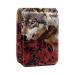 Lipstick Case Leather Lip Gloss Lipstick Organizer with Mirror Mini Lipstick Holder Bag Fox Leaves Forest H633o8mbfl
