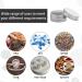 10g Stucco Aluminum Jars - Travel Cream Cans with Lids for Cosmetics Lip Balm Lotion & Masks - Perfect Mini Containers in Silver - Buy Online on GoSupps.com