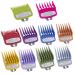 BESTBOMG 10 Color Professional Hair Clipper Guide Combs Stainless Steel Attachment Limit Replacement Combs Set Fits for Many 45.5 mm W x 38.5 mm H Clippers/Trimmers Head Multicolor