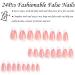 Stunning 24Pcs Stiletto French False Nails with Pearls | Nude Full Cover Press on Nails for Women Girls - Perfect for Festival & Holiday Nail Art - Buy Online on GoSupps.com