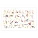 Disposable Placemats for Baby 60 Pack 12x18 Disposable Stick-on Placemats Animal Alphabet Adhesive Placemats for Toddler Baby Lead Weaning Travel Baby Essentials