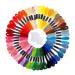 Kahdsvby Embroidery Thread 50 Strands Floss Rainbow Color Embroidery Thread Cross Stitch Floss with 20 Pieces Floss Spools