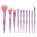 Glitter Eye & Lip Brushes Set - Crystal Bling Makeup Brushes for Face & Eyeshadow - Cute Pink One Size - Buy Online on GoSupps.com