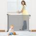 HEELALBABY Retractable Baby Gate - 35 Tall, Extends to 65 Wide, Grey Mesh Safety Dog Gate for Stairs & Doorways - Buy Online on GoSupps.com