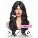 Wokestar Long Black Synthetic Hair Wig with Curtain Fringe for Women - Buy Online on GoSupps.com