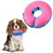 FWLWTWSS inflatable hubin dog & hewn ruff cat protective collar dog with adjustable Velcro fastener dog collar leak protection for recovery after operations or wounds for dogs (pink m) pink neck: 20.3cm- 30.5cm M