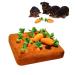 HICAS Dog Carrot Plush Pet Toy Snuffle Mat For Dogs Plucking Radish Plush Toy Carrot Harvest Chew Toy Used for Pet Foraging Sniffing Training Eliminating Boredom and Stress