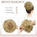 FESHFEN Messy Bun Scrunchie - Synthetic Wavy Curly Chignon Ponytail Hair Extension in Gloden Blonde 22/613# - 38g - Pack of 1 - Buy Online on GoSupps.com