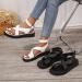 Bunion Sandals for Women - Comfortable Foot Correction Wedges Summer Casual Walking 7.5 Black - Buy Online on GoSupps.com
