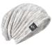 JESSE  RENA Men's Chic Striped Thin Baggy Slouch Summer Beanie Skull Cap Hat Pale