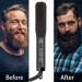 Ceenwes 3 in 1 Professional Beard Straightener with Beard Oil & Balm - Portable Hair Straightener Brush for Men & Women - Beard Straightening Comb Gift - Buy Online on GoSupps.com
