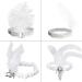 WATINC 8pcs 1920s Flapper Headband Set | Black & White Sequin with Feather Jewel Detail | Great Gatsby Hair Accessory | Roaring 20s Costume Vintage Headpiece - Buy Online on GoSupps.com
