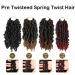 3 Packs Curly Pre-Twisted Jump Twist Braids - Ombre Synthetic Crochet Hair Extensions (10 Inch 1B) | Fluffy Braiding Fiber - Buy Online on GoSupps.com