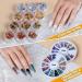 Xptieeck Nail Art Tool Set: Nail Pen Stamp Nail Painting Brush Nail Dotting Tool Nail Foil Manicure Tape Rhinestones for Nails - Buy Online on GoSupps.com