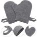 VILLCASE 2pcs White Felt Sauna Gloves - Body Scrub Mitt for Dead Skin Removal - Bath Scrubber Accessories - Buy Online on GoSupps.com