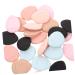 Gogogmee 25 Pieces Mini Powder Puff with Finger-Shaped Band Compact Versatile for Foundation Concealer Isolating Cream Suitable for Daily Professional Use