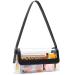 Vorspack Clear Bag Stadium Approved - Cute Clear Purse for Women PVC Clear Stadium Bag for Work Concerts Sports Festivals Black
