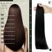 Buy Runatur Real Hair Extensions Tape in Black - 65cm Invisible 20 Pieces 50g Human Hair #1 - Buy Online on GoSupps.com