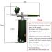 Mini Airbrush Makeup Kit with Compressor - Portable Elegance Airbrush for Tattoos, Cake Decorating, and Modeling in Green - Buy Online on GoSupps.com