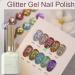 Glitter Gel Nail Polish 15ML Rose Pink Glitter Gel Polish Sparkle Nail Gel Varnish Soak Off UV LED Pink Gel Nail Polish Nail Gel Polish Nail Art Starter Manicure Salon DIY at Home - Buy Online on GoSupps.com