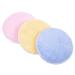 FRCOLOR 3Pcs Cosmetics Puff towel makeup remover pad Cleansing cotton round Simple girl makeup puff beauty sponge Makeup Tools the lazy face pad woman pads cosmetic cleansing