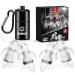 High Fidelity Earplugs for Concerts 2 Pairs Reusable Noise Reduction Ear Plugs with Carrying Case Hearing Protection Music Earplugs for Concerts Festival Drummers Raves Sporting Events Black