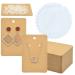 Yuronam 120 Set Earring Holder Cards Necklace Display Cards with 120 Pcs Self Sealing Bags and 240 Pcs Earring Backs for Earring Necklace Display(3.5 x 2.3 Inches  Kraft Color)