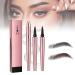 2024 New Magic Eyebrow Pencil 3D Waterproof Microblading Eyebrow Pen 4 Tip Microblade Eyebrow Pen Long-Lasting Natural Fine Stroke Eyebrow Pen (2pc-5)