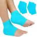 Moisturizing Heel Socks 2 Pairs Gel Lined Fuzzy Toeless Spa Socks Skin Softening Footcare Treatment Socks for Cracked Heels Dry feet Foot calluses Sock (SFDFN001)
