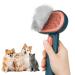 Cat brush shorthair Aumuca cat hair brush pet brush self -cleaning fur brush cat for long -haired and removes loose undercoat mats and matted hair (green)