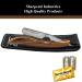 Professional Vintage Straight Edge Barber Razor | Premium Stainless Steel Shavette for Men | Includes PU Leather Storage Bag | Perfect Moustache & Beard Shaper - Buy Online on GoSupps.com