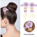Minkissy Rhinestone Hair Clip 1 Pair Japanese Style Hair Clips Tassel Flower Kimono Traditional Hairpins Barrette Hair Clamp Bride Hanfu Accessory for Womens Girls (Purple) Hair Styling Accessories - Buy Online on GoSupps.com
