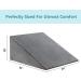 UBBCARE Cooling Memory Foam Bed Wedge Pillow - Sleep Aid for Acid Reflux, Snoring, Pain Relief - 24x24x10 Inch Grey - Buy Online on GoSupps.com