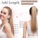 SEGOHAIR Claw Clip Ponytail Hair Extensions Human Hair 18 Inch Ponytail Extension Natural Real Hair Straight Remy Hair Extensions-Bleach Blonde(125g) - Buy Online on GoSupps.com
