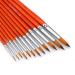 Watercolor Paint Brushes Set - 12Pcs Round Pointed Painting Brush for Acrylic  Gouache  Oil  Artist  Miniature  Model - Short Handle