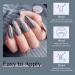 Kastiny 9Pcs Elegant Grey Gel Nail Polish Kit with Base, Glossy & Matte Top Coat Set - DIY Manicure Kit for New Year or Valentine's Day Gift - Buy Online on GoSupps.com