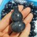 Natural Silver Obsidian Gourd fengshui Reiki Crystals Stones Home Decor Art Collection Gift - (Size: 4-4.5cm)