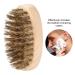 Men's Beard Brush & Mustache Comb - Soft Bristle Oval Bamboo Handle | Beard Shaping Tool for Home Use - Buy Online on GoSupps.com