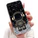 Tivenfezk Nadoli for Samsung Galaxy A02S Astronaut Hidden Stand Shell caricature glitter stand soft silicone bling transparent protective cover samsung galaxy a02s black