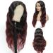 Seelaak Burgundy 13X4 HD Transparent Lace Front Body Wave Wig 100% Human Hair - Ombre Red T-99j, 200% Density, Natural Hairline for Black Women - 20 inch - Buy Online on GoSupps.com