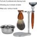 Ankroyu 4-Part Men's Shaving Set | Stainless Steel Razor with Bowl & Leather Holder | Premium Shaving Experience - Buy Online on GoSupps.com