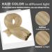 Moresoo Blonde Human Hair Weft 16 Inch Double Weft Sew in Hair Extensions - Real Hair Caramel Blonde with Platinum Blonde - 18 Inch 100g/Pack #14/613 - Buy Online on GoSupps.com