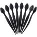 8 Pack Silicone Lip Scrub Brushes Beomeen Double-Sided Exfoliating Lip Brush Soft Silicone Lip Scrubber Exfoliator Tool Blackhead Remover for Skincare (Black)