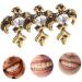 PACKOVE Tooth Gems Kit 6 Pcs Retro Retro Decor Vintage Decor Costume Supplies Metal Cosplay Crystal Stone Dental Tooth Jewels - Buy Online on GoSupps.com