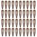 40 Pack Brown Color 2 Inch Metal Snap Hair Clips Kids Barrettes Girls' Hair Accessories (Brown)