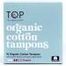 TOP the organic project: 100% Organic Pure Cotton Regular Tampons | (Unscented Dye & Chemical Free. Safe Thin & Superior Protection) Plant Based Applicator Regular - 16 Count 16 Count (Pack of 1)
