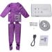 600W Lymphatic Drainage Massager - Full Body Compression for Legs Feet Waist & Arms - 6 Massage Modes - Purple - Buy Online on GoSupps.com