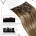 Buy Laavoo Clip-In Real Hair Extensions | Brown Balayage Ombre & Golden Blonde #8/16/8 - 7pcs 105g 50cm - Buy Online on GoSupps.com