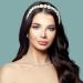 Elegant 3-Piece White Pearl Headband Set for Women - Bridal Hair Accessories - Buy Online on GoSupps.com